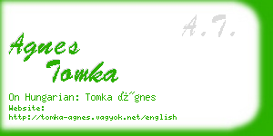 agnes tomka business card